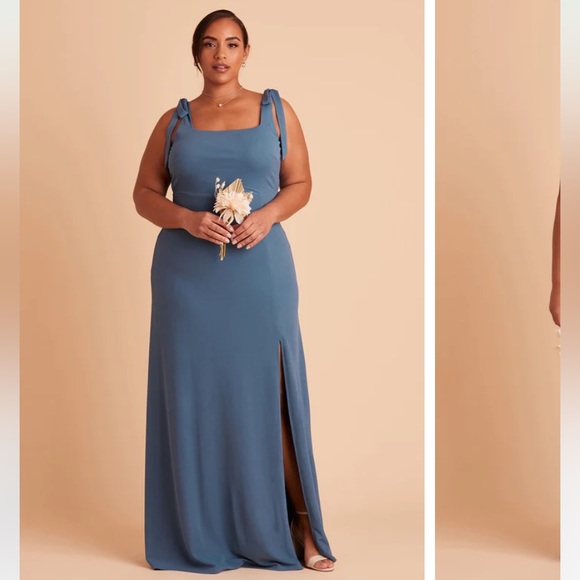 New NWT Birdy Grey “Alex” Convertible Crepe Gown Maxi Dress Twilight Sleeveless - Picture 2 of 13